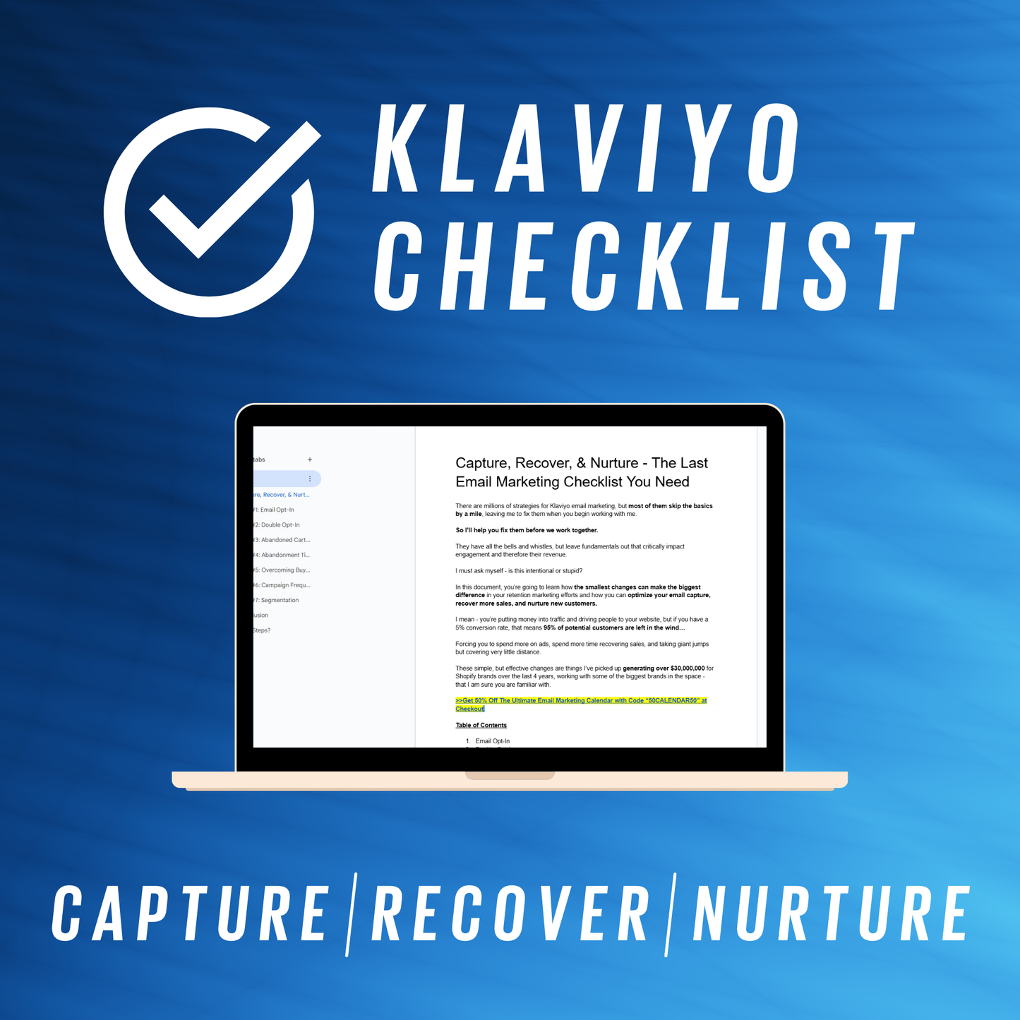 Capture, Recover, & Nurture - The Last Email Marketing Checklist You Need